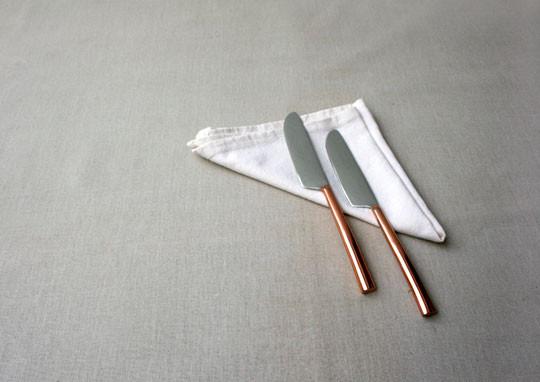 Oval Copper-Plated Dinner Knife (Set of 2) - Studio Coppre