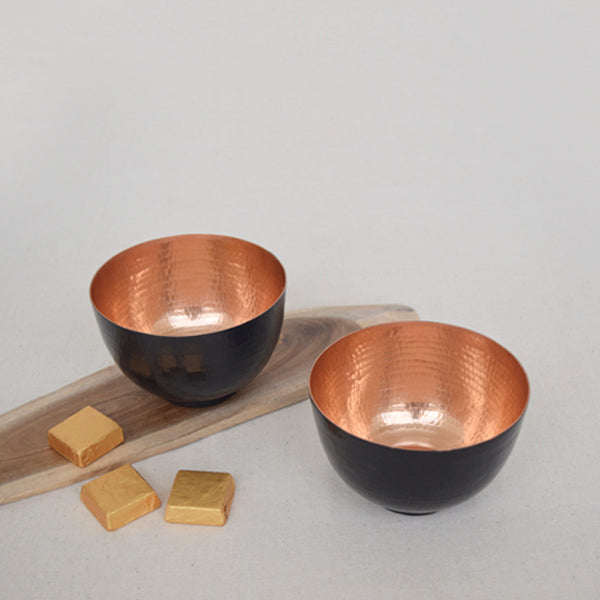 Copper/Stainless Steel Round Bottom Katori Bowl - 4.5 oz.